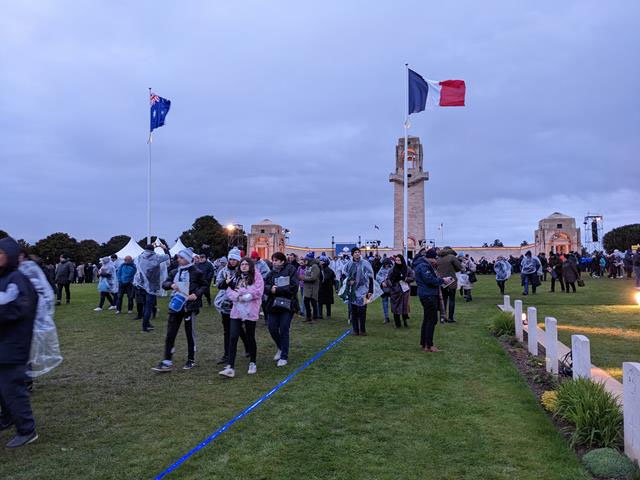 Western Front - Anzac Day, commencement of Dawn Service